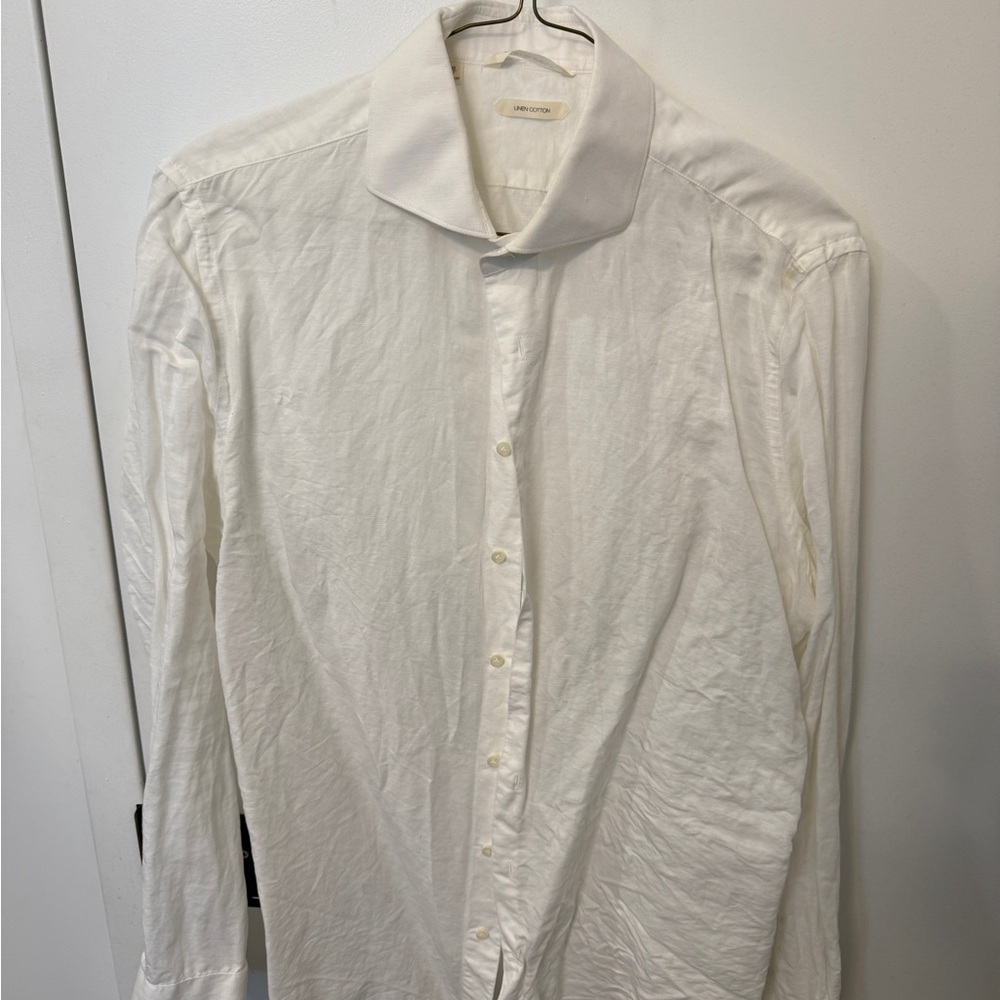 Linen White Men's Shirt
